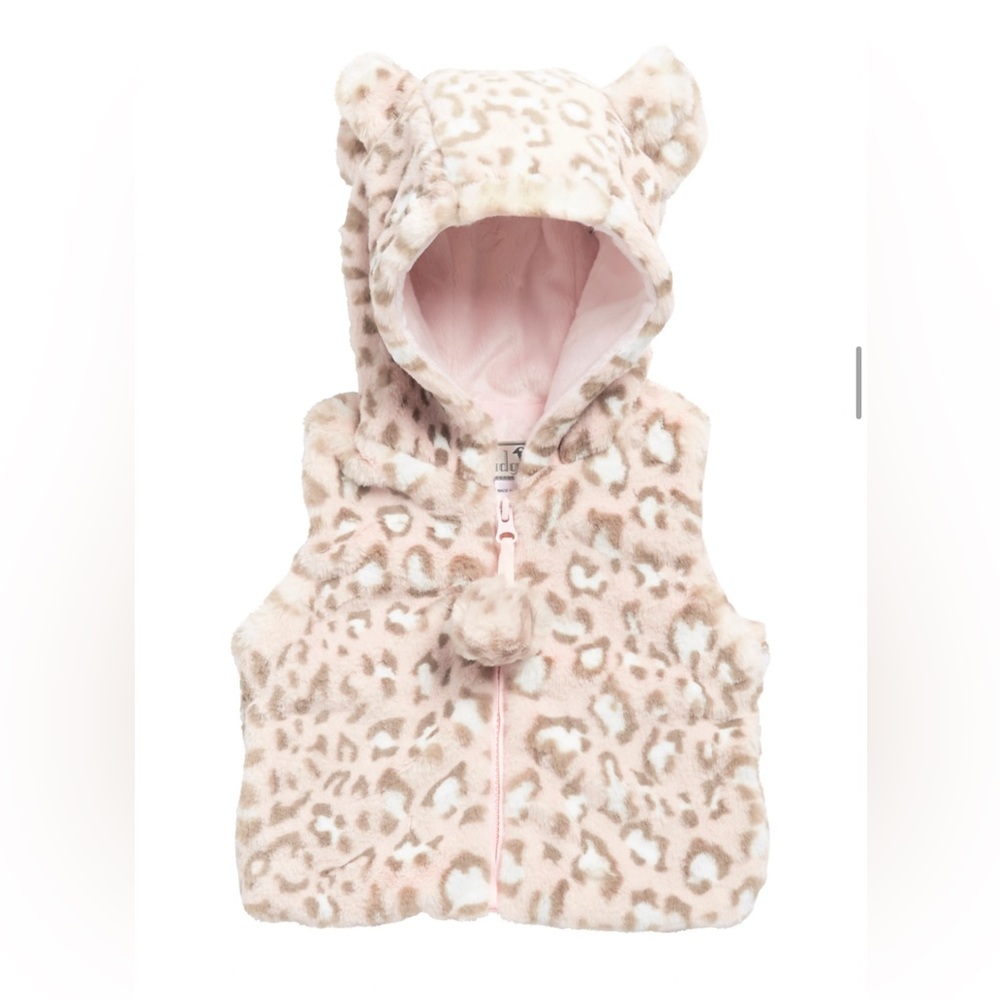 Widgeon Faux Fur Ear Pom Pom Vest (baby 18M)